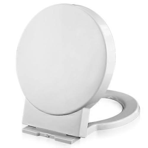 Soft Close Oval Toilet Seat with Quick Release Design, White Round O Shape, Easy Clean Hinges