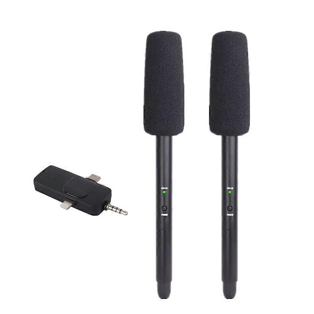Wireless Interview Microphone Mobile SLR Camera Dedicated to  s Reporters Outdoor Noise Cancelling Handheld 1 to 2