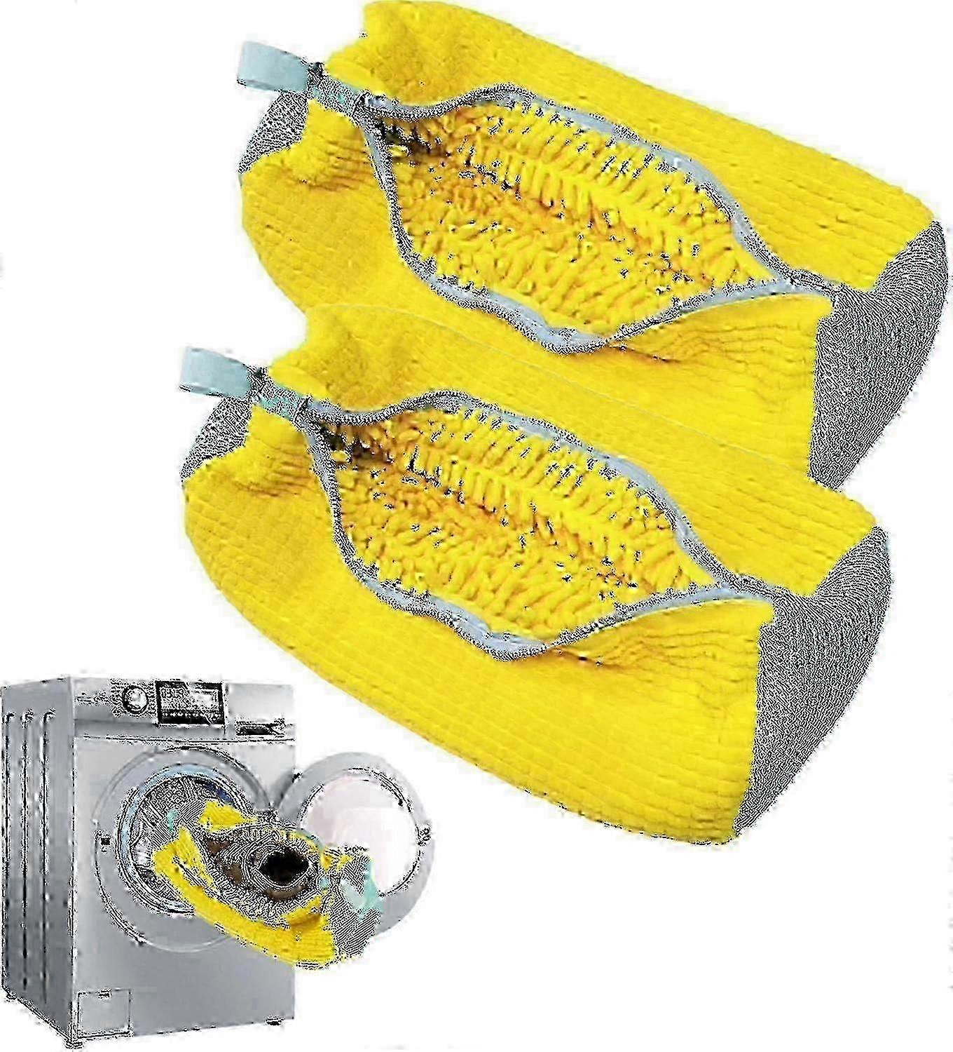 Mesh Laundry Protector for Shoes, 2 Pack Yellow for Machine Washing