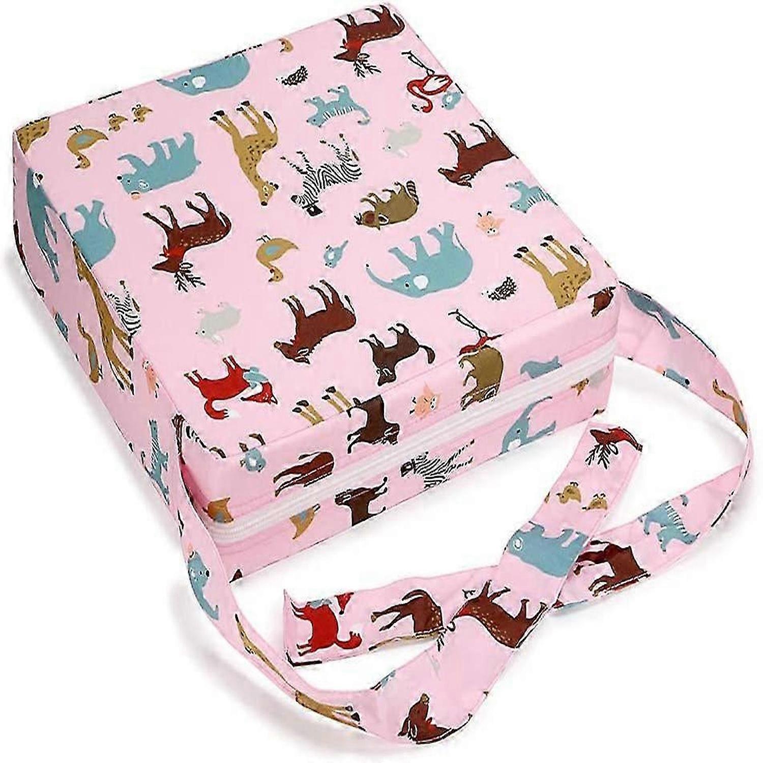 Avtagbart og vaskbart booster sete med stropper for barn Dining Chair (rosa)