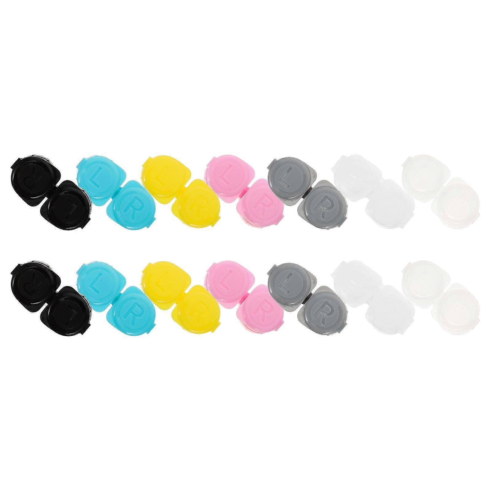 Portable Eye Lens Case for Storage Use 28Pcs Assorted Color PP Material