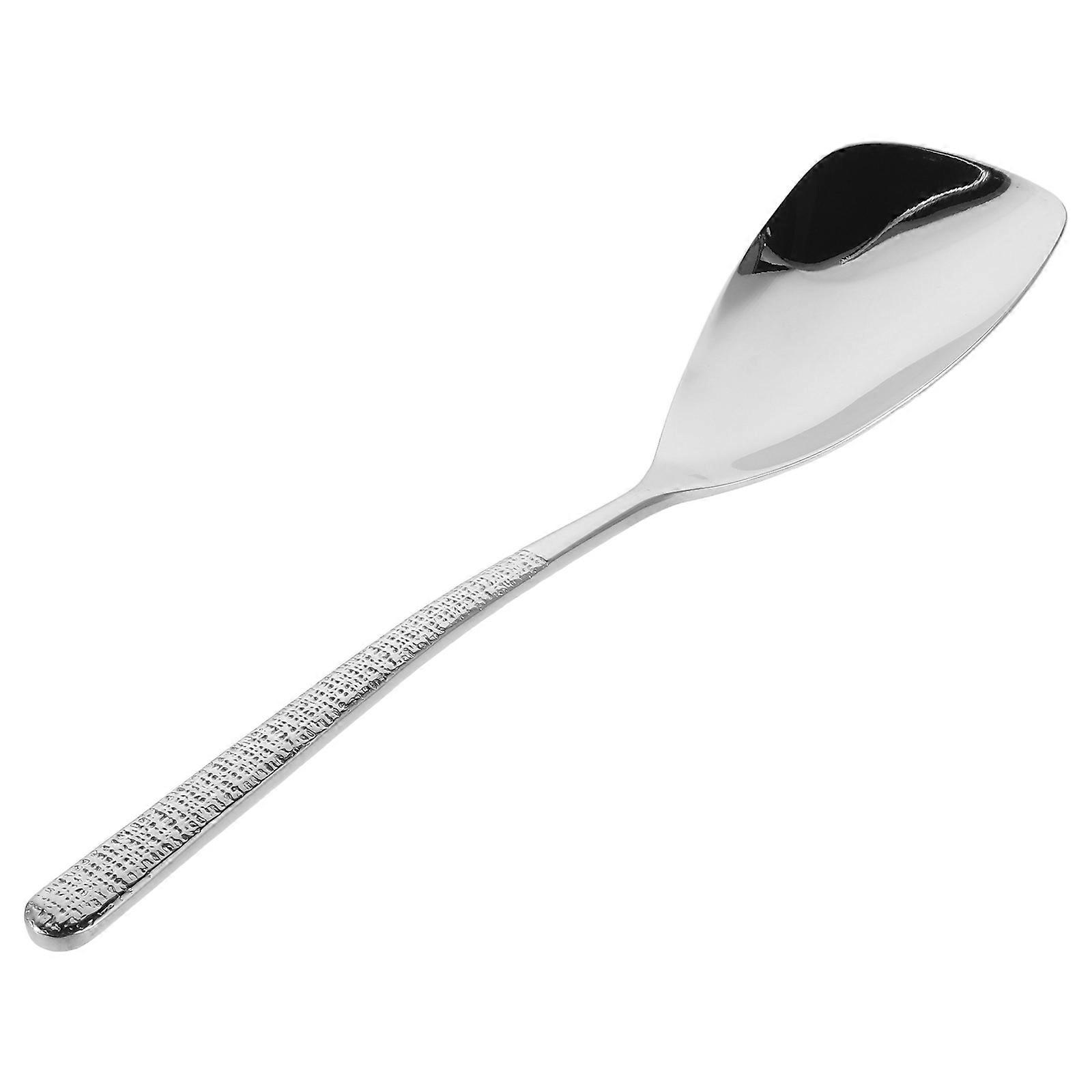 Silver Stainless Steel Serving Spoon for Buffet Use