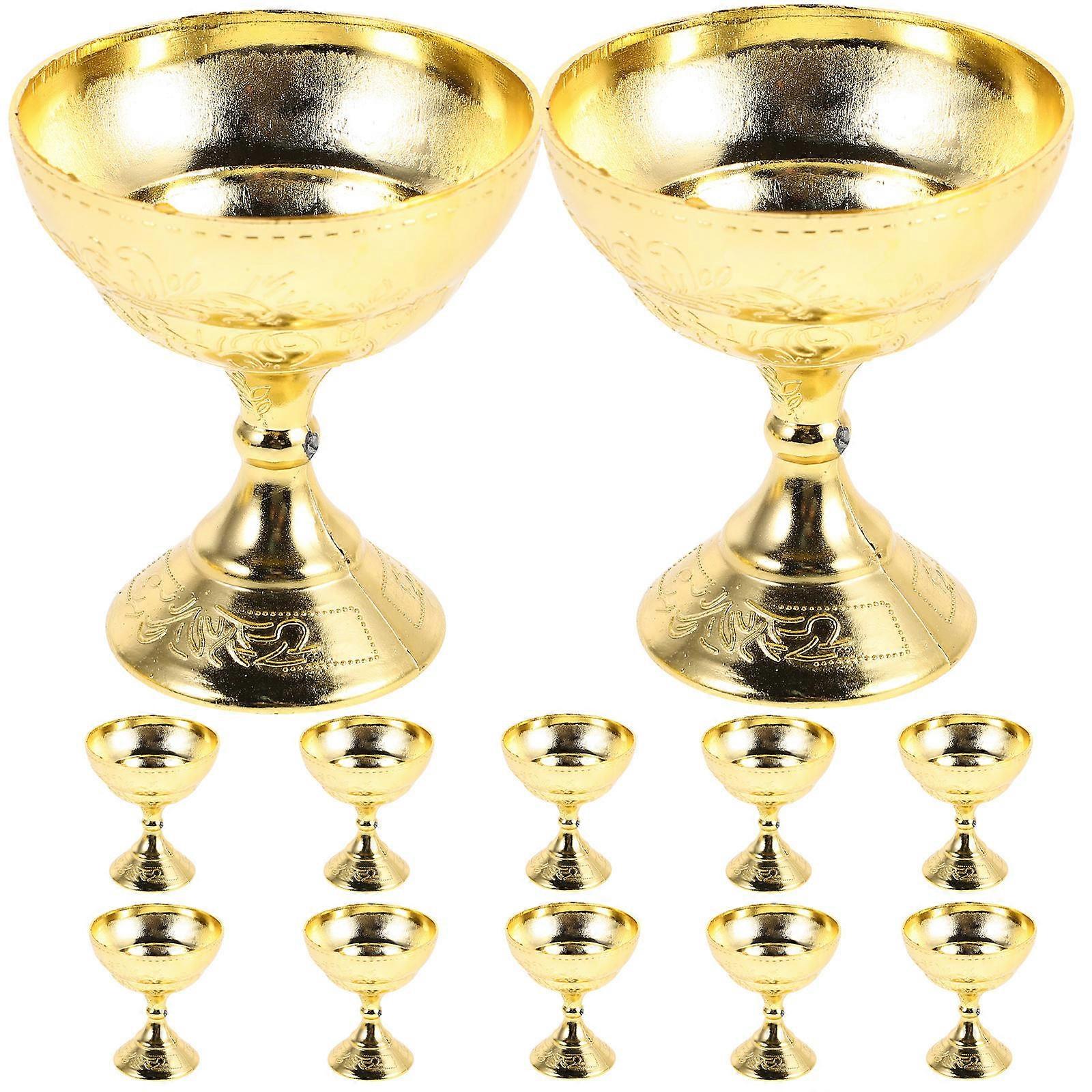 Party Candy Boxes Plastic for Storage 12Pcs Golden Embossed Floral Pattern