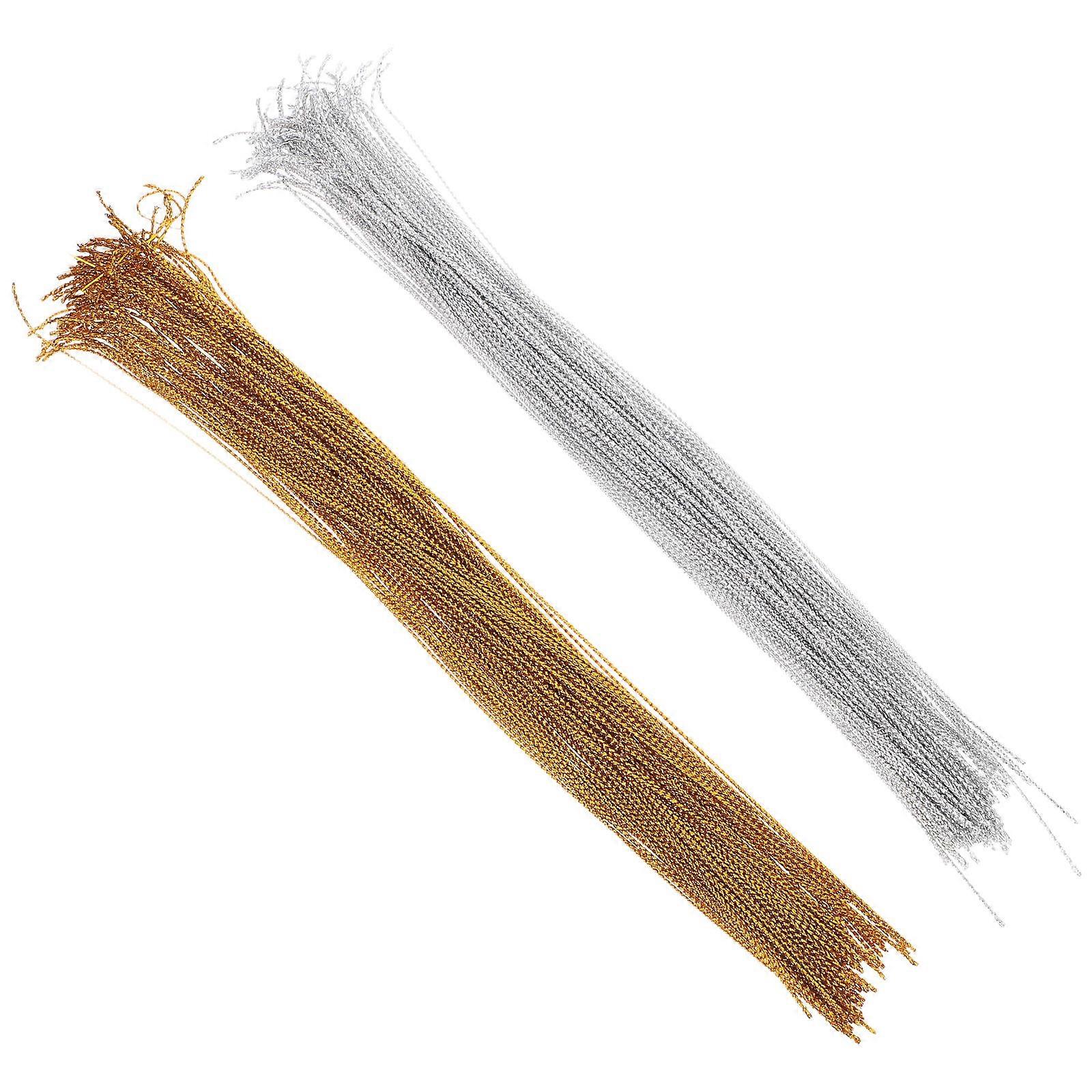 Christmas Ball Hanging Cord String for Ornament Hanger 200Pcs Metallic Thread