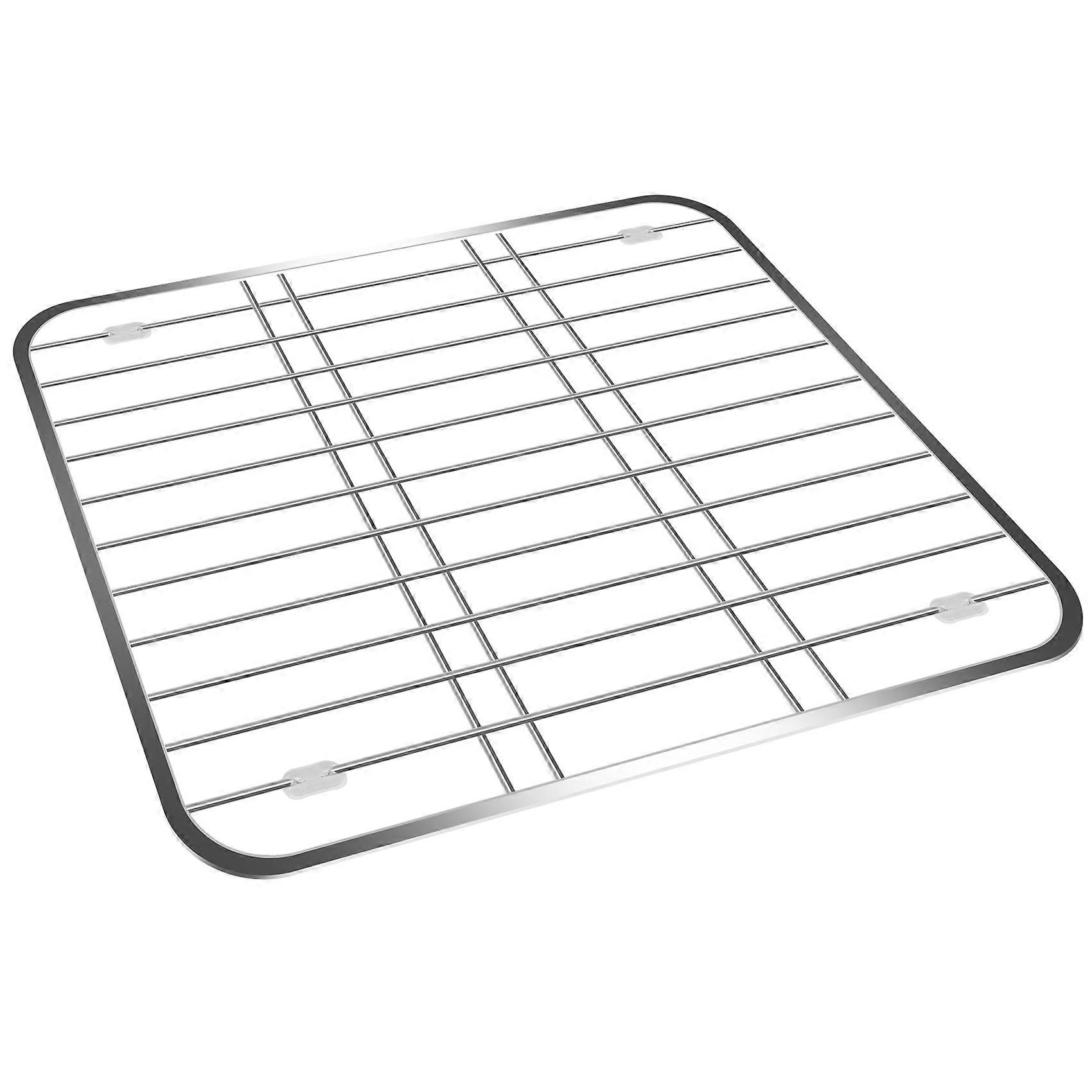 Stainless Steel Sink Drainer Rack Multifunctional Kitchen Fruit Vegetable Dish Drying Rack Kitchen Sink Protector Grid