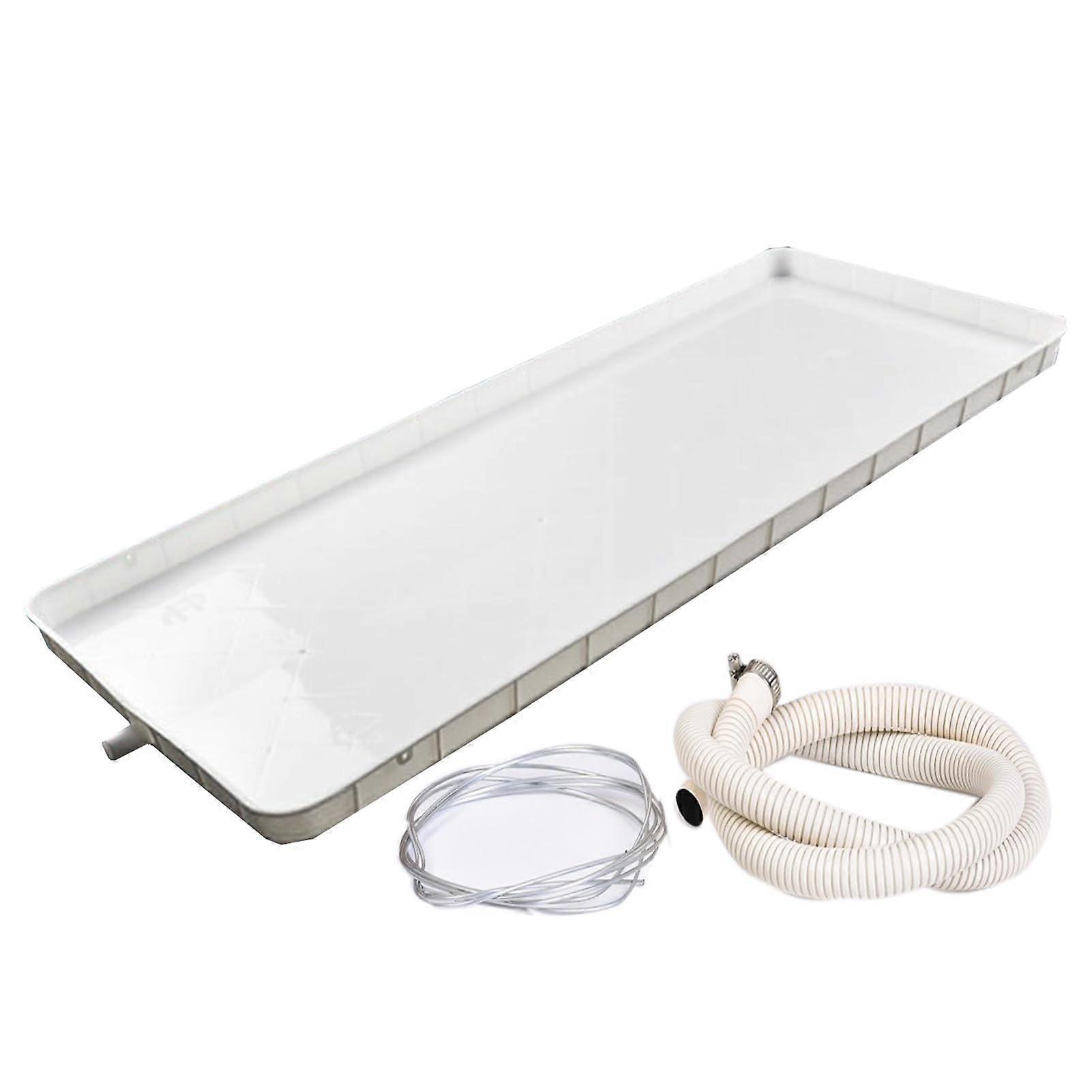 Plastic Air Conditioner Drain Tray with Pipe, PP5 AC Drip Pan for Mini Split, Floor Protection