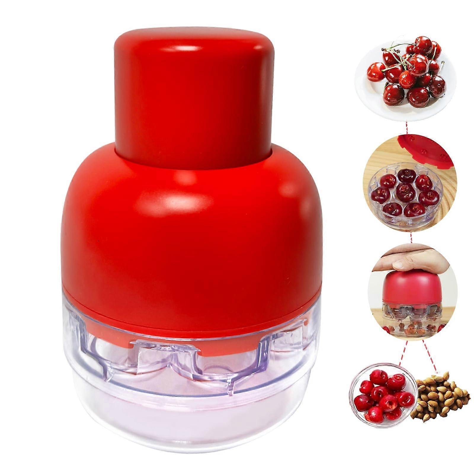 2025 Upgrade 8Hole Cherry Pitter Tool, Quick Seed Remover for Kitchen and Picnic Use