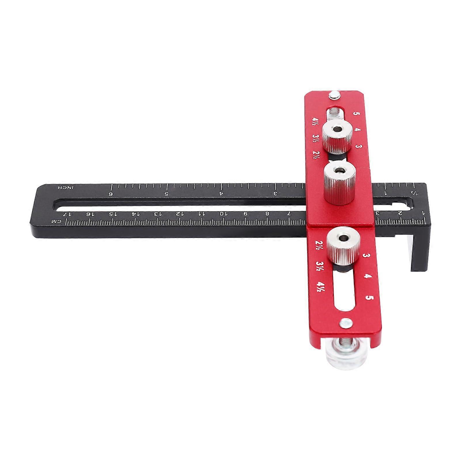 Adjustable Cabinet Handle Drill Guide with Precision Hole Alignment for Woodworking Drawer Installation