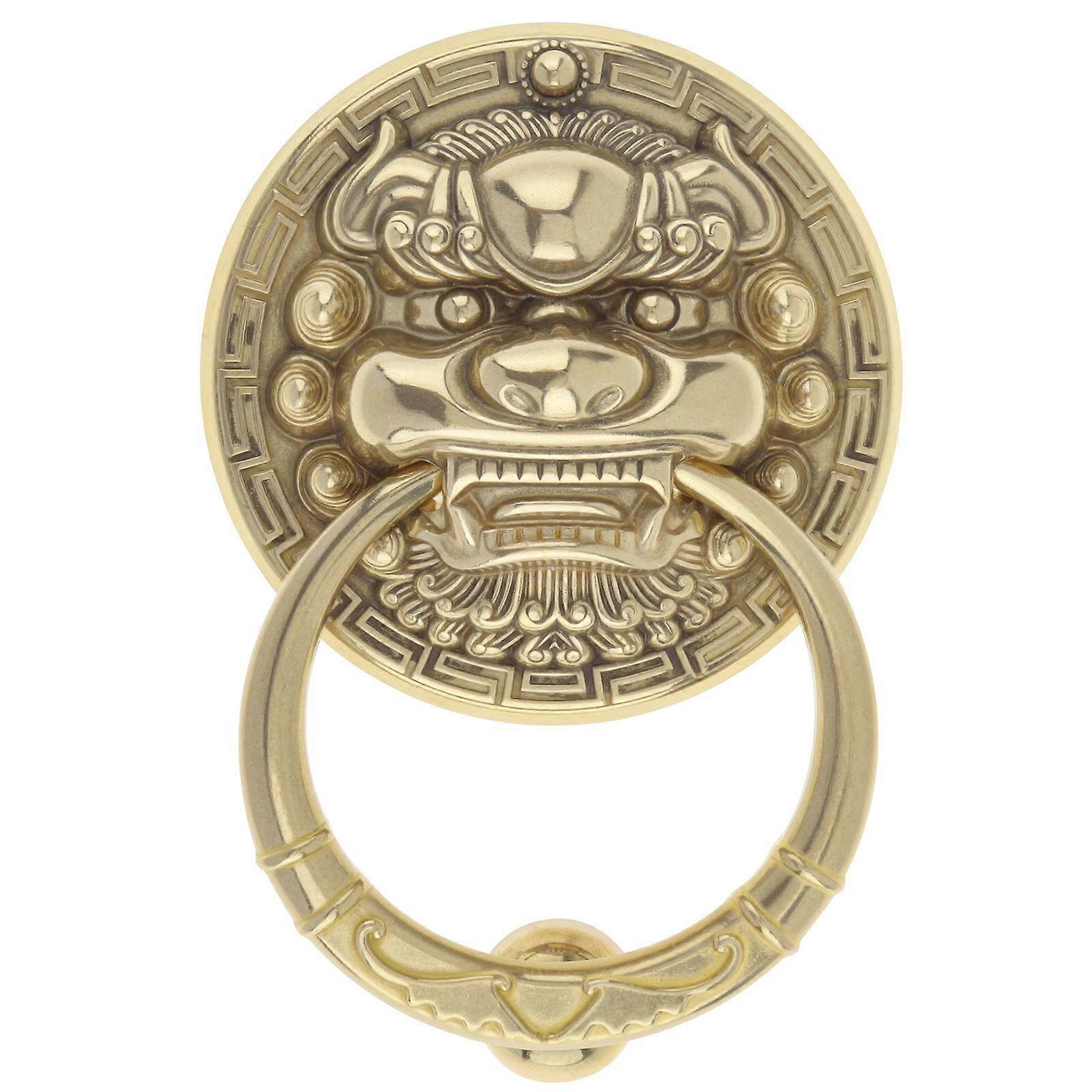 Solid Brass Knocker,Classical 6.7 inch Knocker,Fit for Decorative Front Door,With Mounting Screws,Knock Button,Door Hardware