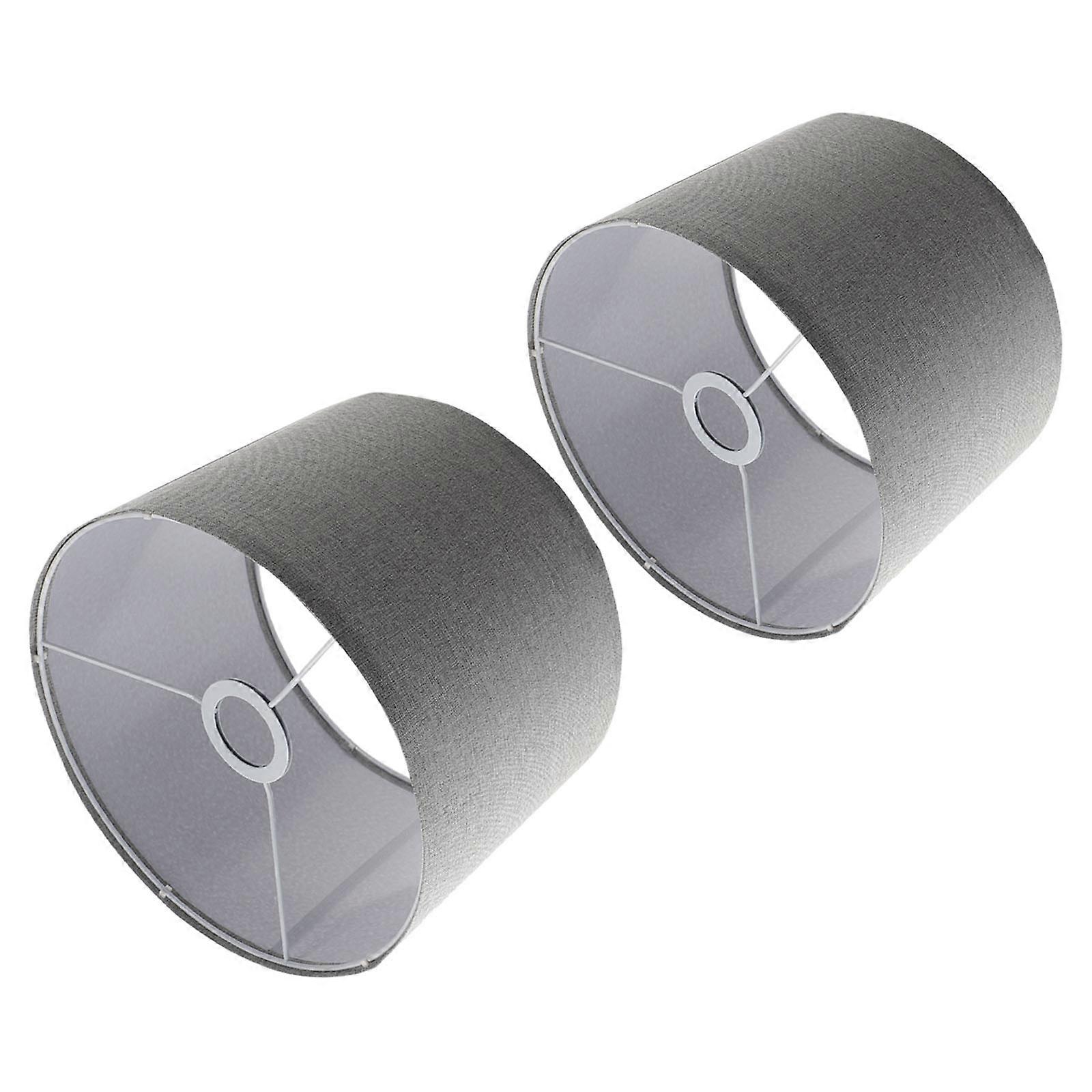 Grey Fabric Lamp Shades for Home Lighting with 8Pcs Replacement Set