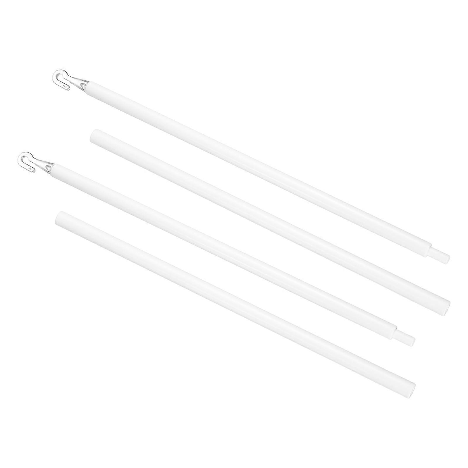 2Pcs Blinds Wand Replacement with Universal Hook, Adjustable Vertical Blind Tilt Rod for Easy Window Curtain Operation, White