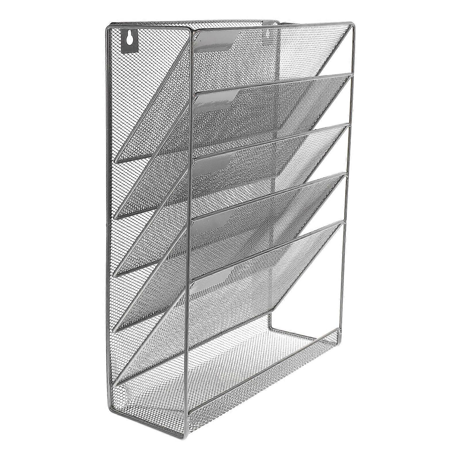 Office File Holder Wall-Mounted File Organizer for Document Storage 1Pcs
