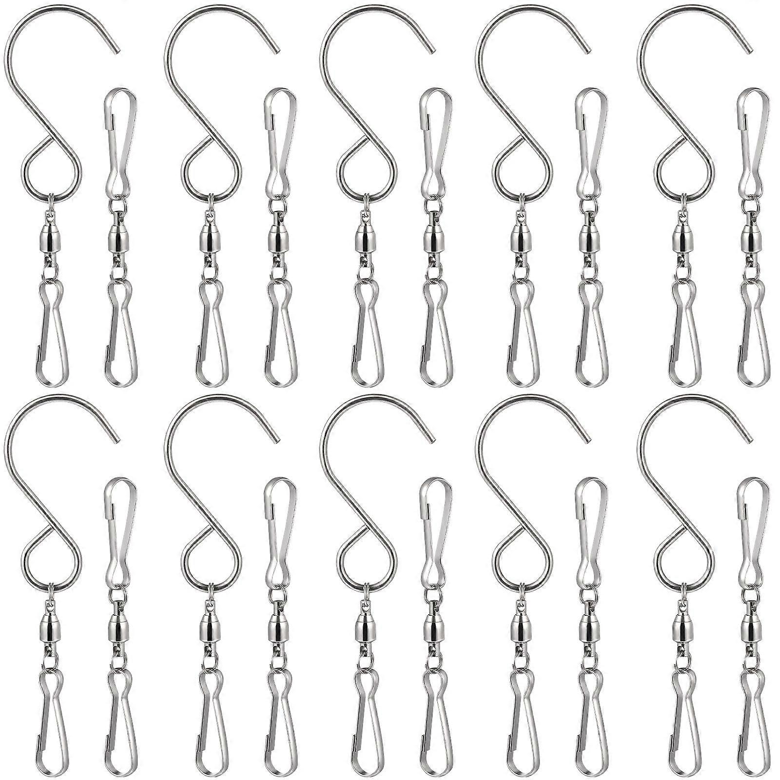 Swivel Hooks Wind Spinners 40Pcs Durable Rotating Hanging Hooks