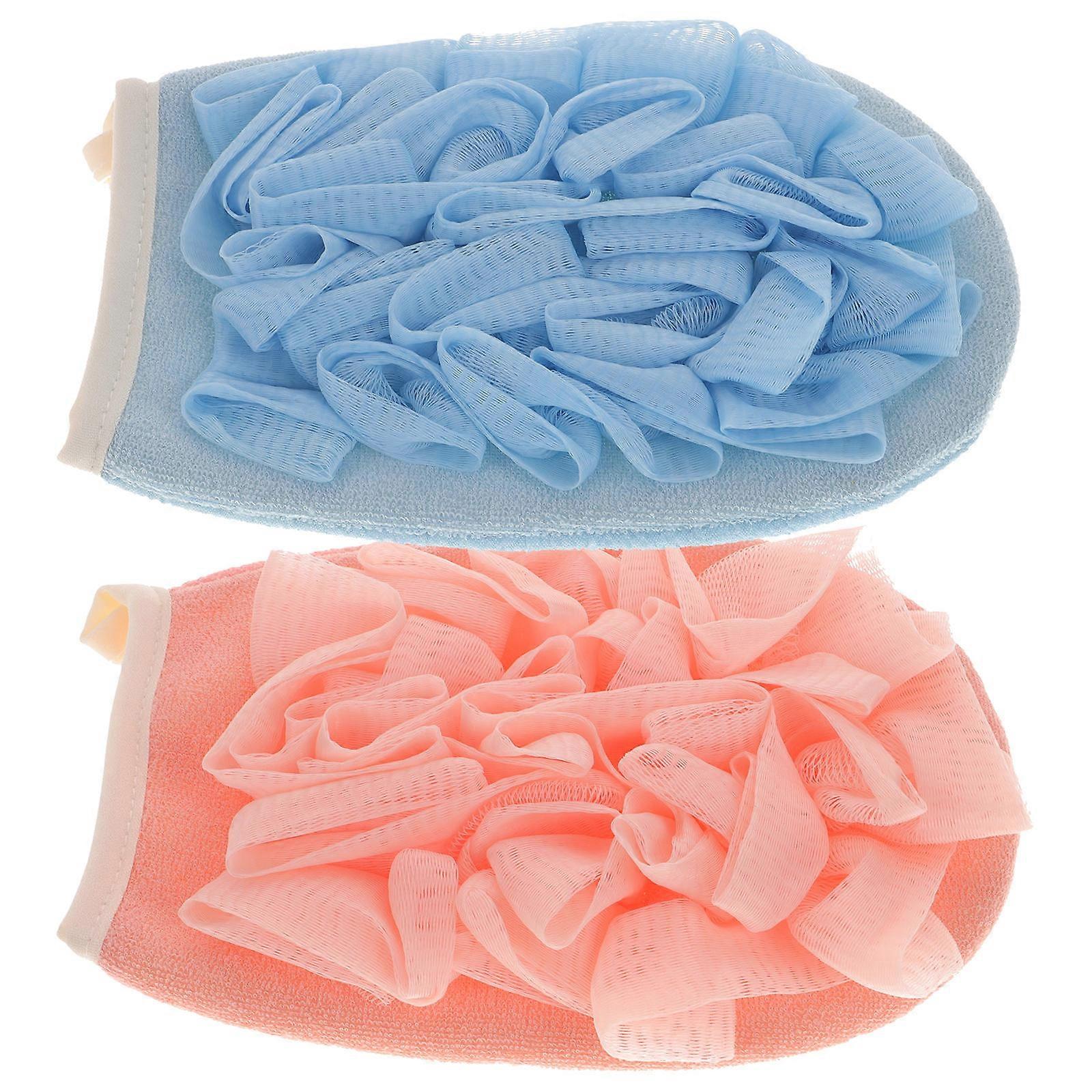 Exfoliating Glove Bath Mitt for Skin Cleaning 6Pcs Double-Sided Use