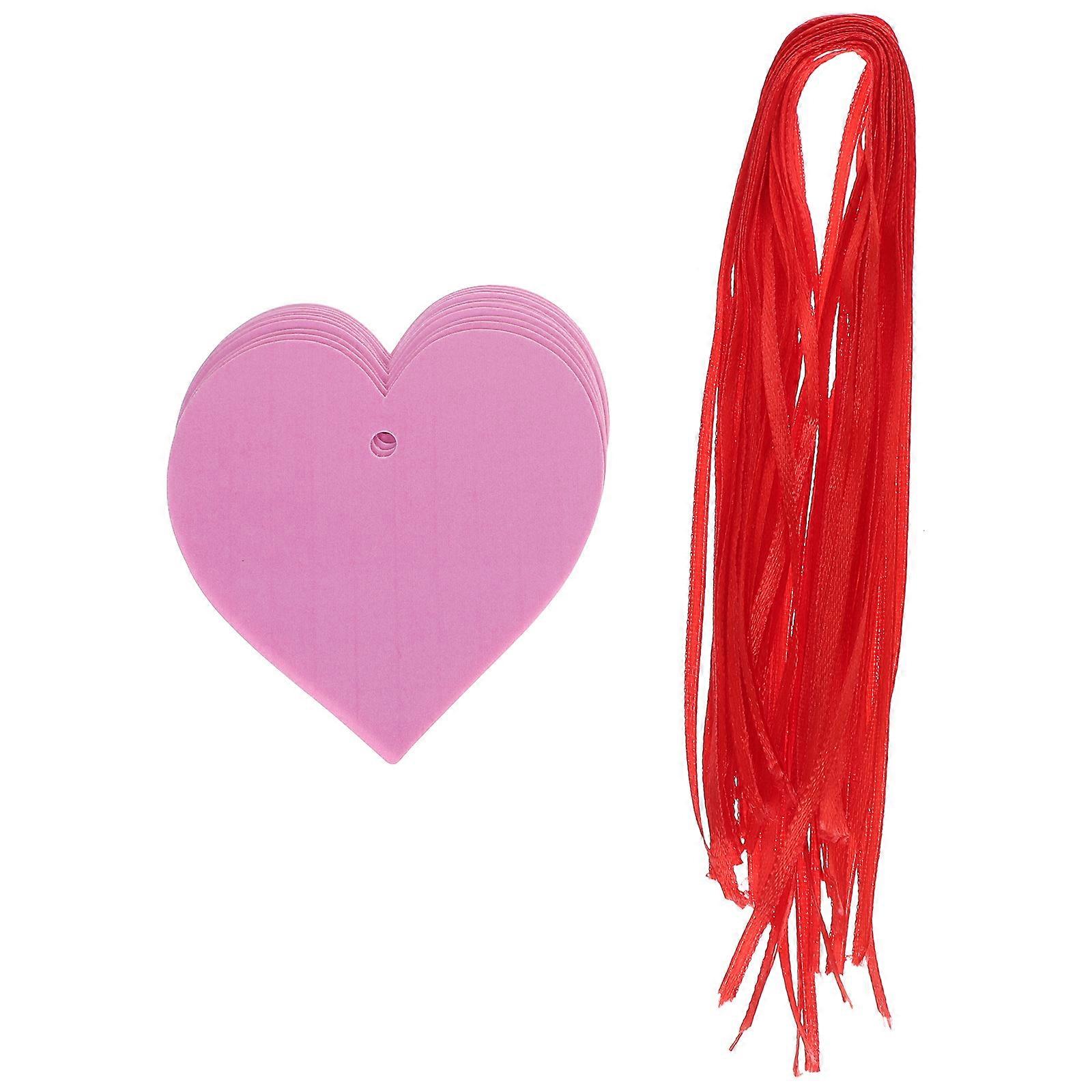 5Sets Heart Shaped Tags for Decor Hanging Label Tags