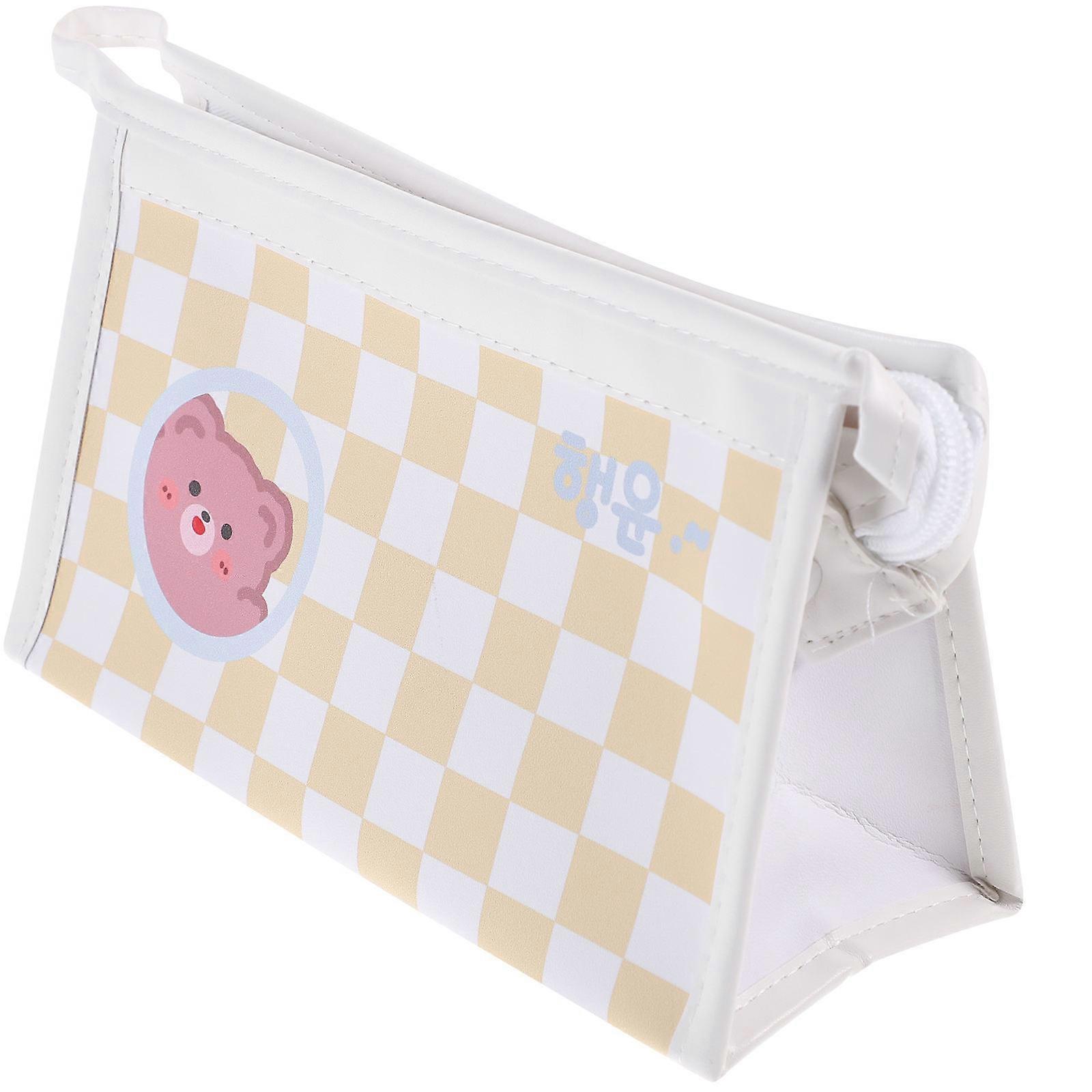 5Pcs PU Pencil Case Organization Storage Zipper Bag Rectangular Shape Suitable For Students Adults