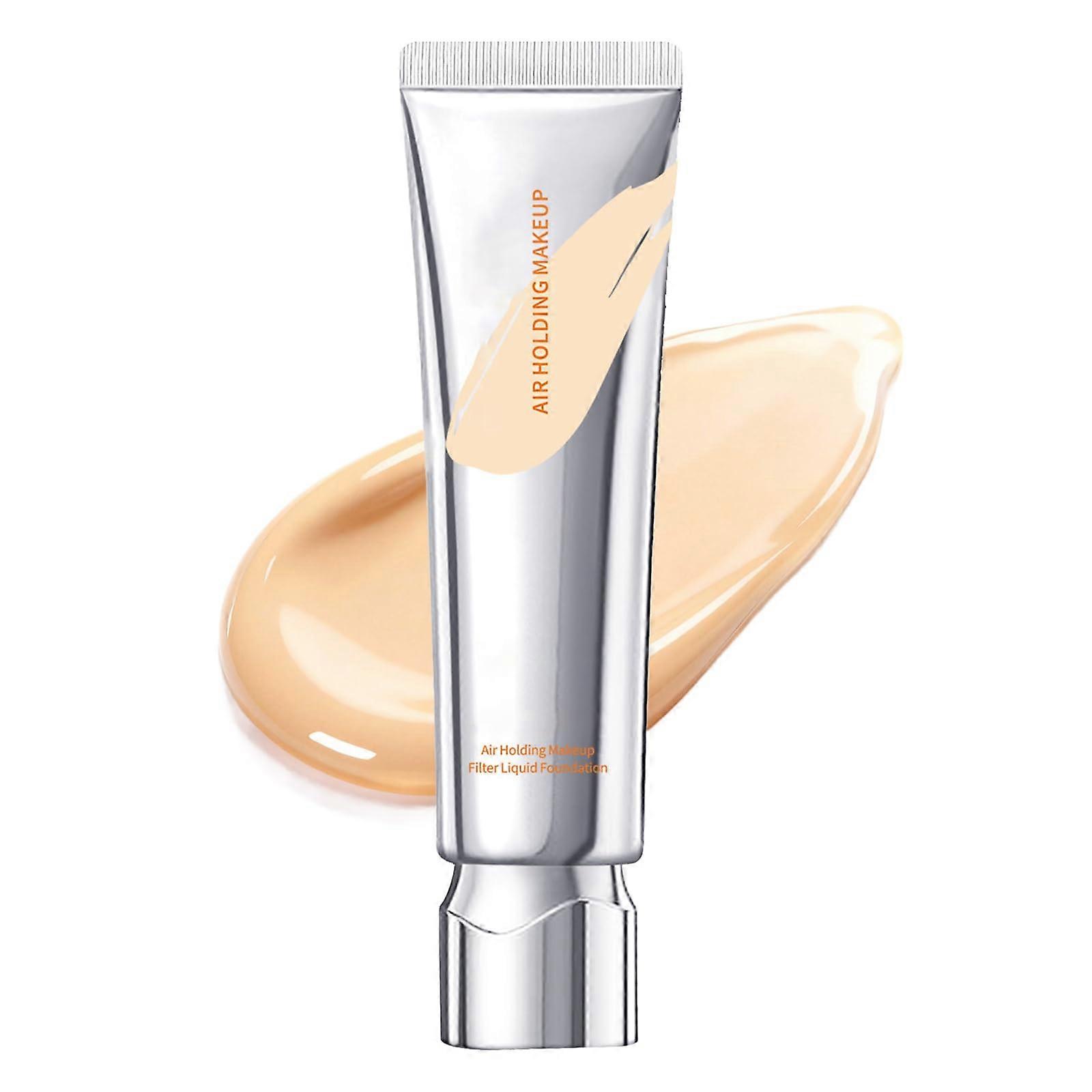 Long Lasting Matte Liquid Foundation C01 for Oily Skin, Sweatproof Buildable Full Coverage