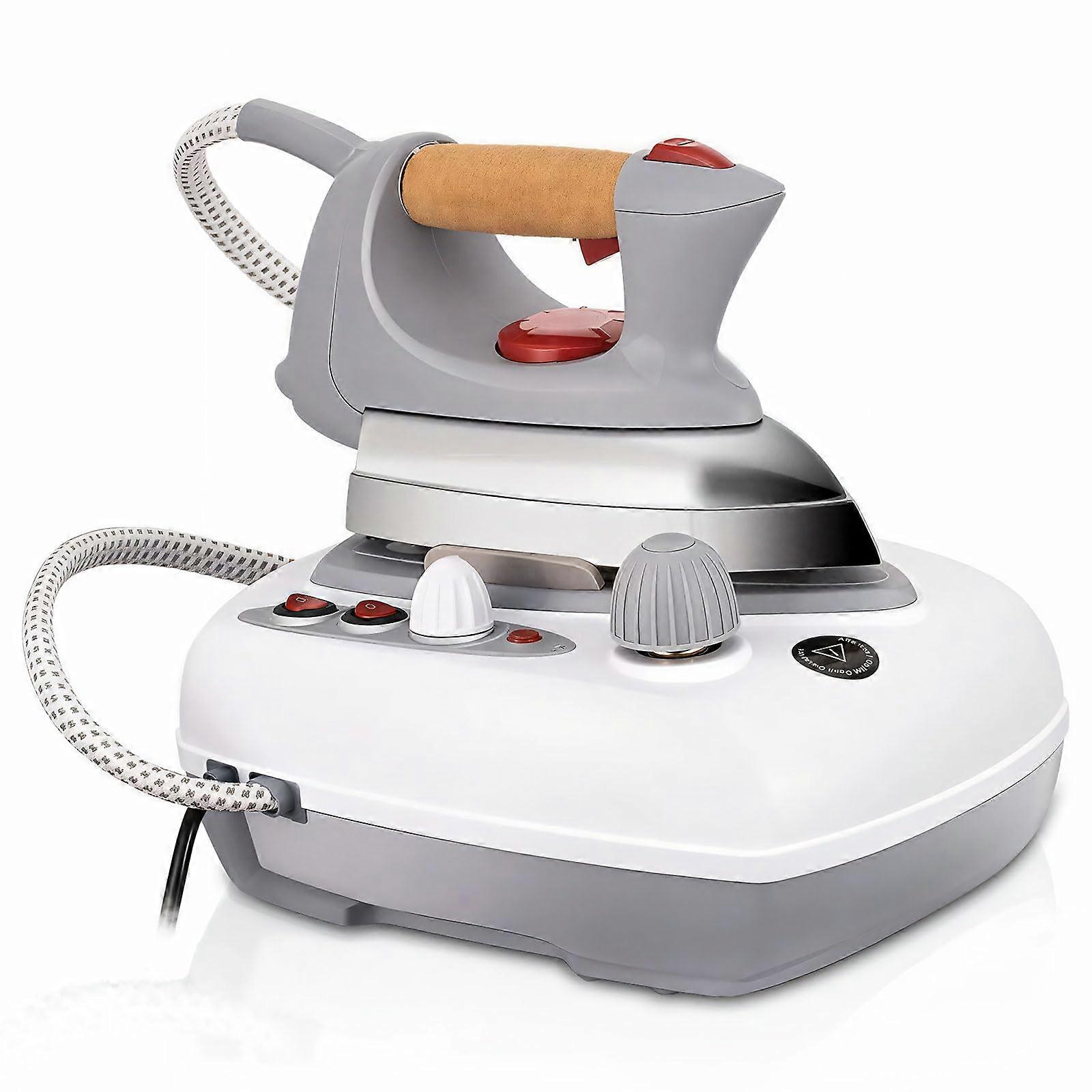 Professional Vertical Steam Iron Station with Adjustable Temperature, Ergonomic Cork Handle, 30cm Base