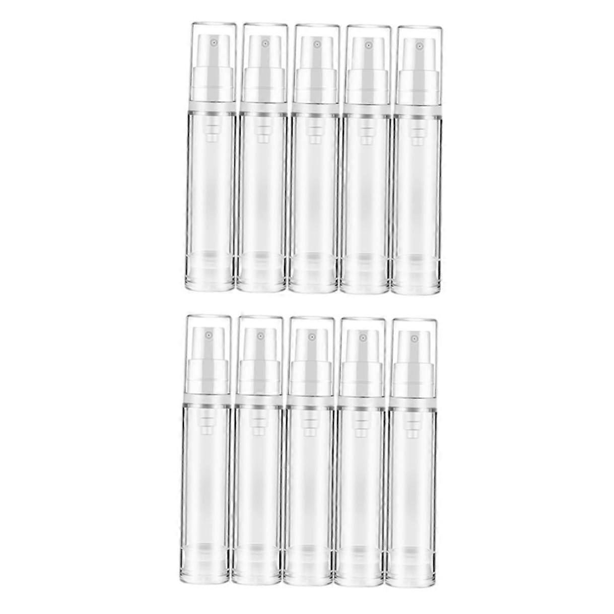 10PCS Travel Spray Bottles LeakProof Refillable Cosmetic Containers with Pump and Caps