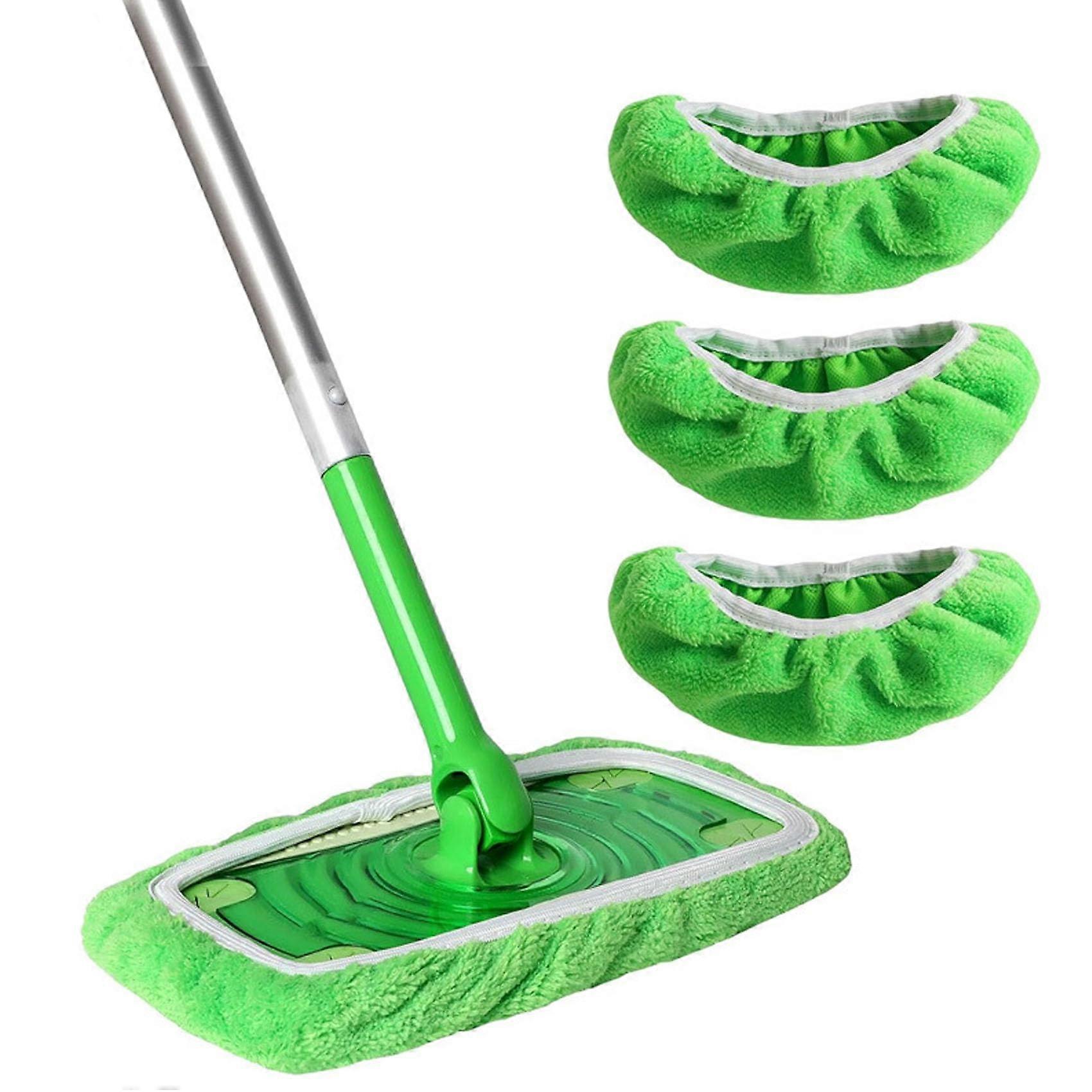 Reusable Microfiber Mop Pads, Chenille Refill for Flat Mops, Wet Dry MultiSurface Cleaning, 2pcs