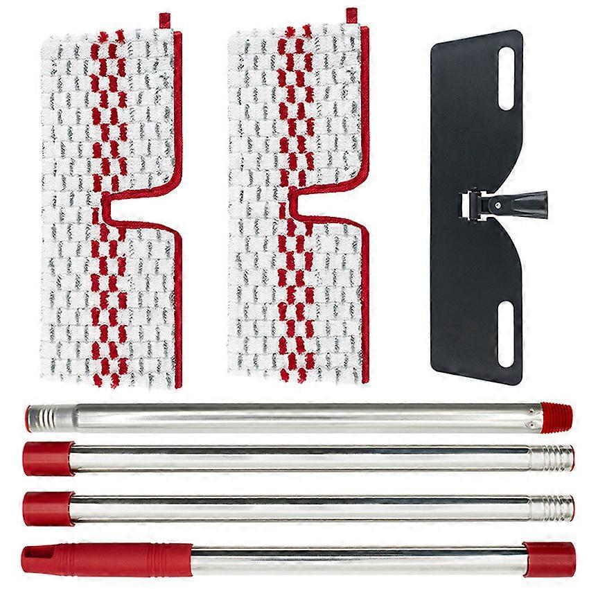 Microfiber Flip-Flop Double-Sided Mop Set Dry/Wet Dual-Use Mop Replacement Pads 58-inch Mop