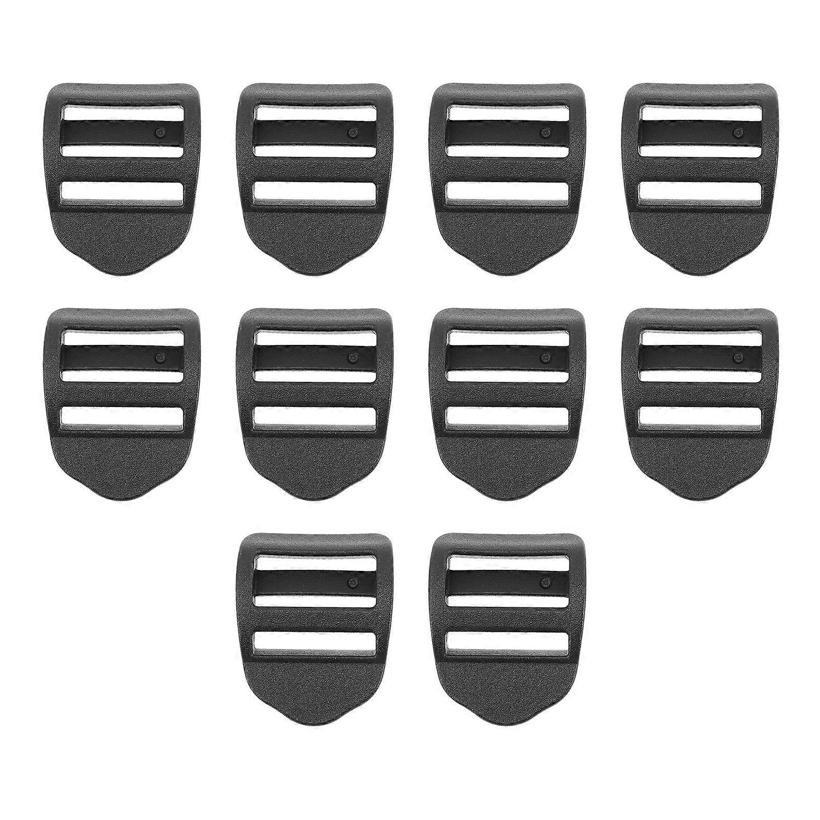 10 Pcs Plastic Ladder Slider Adjustable Lock Buckles Luggage Backpack Buckles