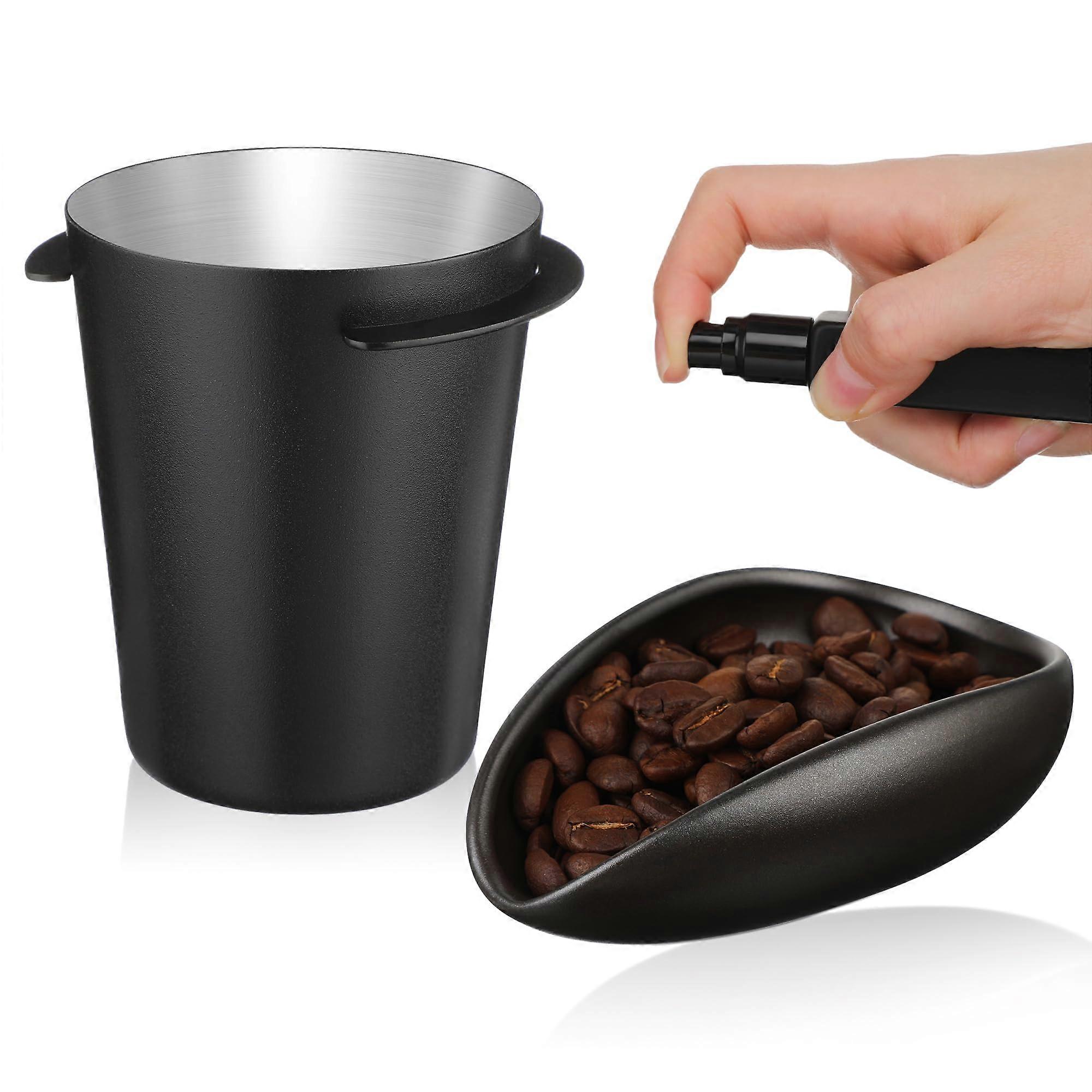 53mm Espresso Dosing Cup and AntiStatic Spray Bottle Set for Precise Coffee Brewing