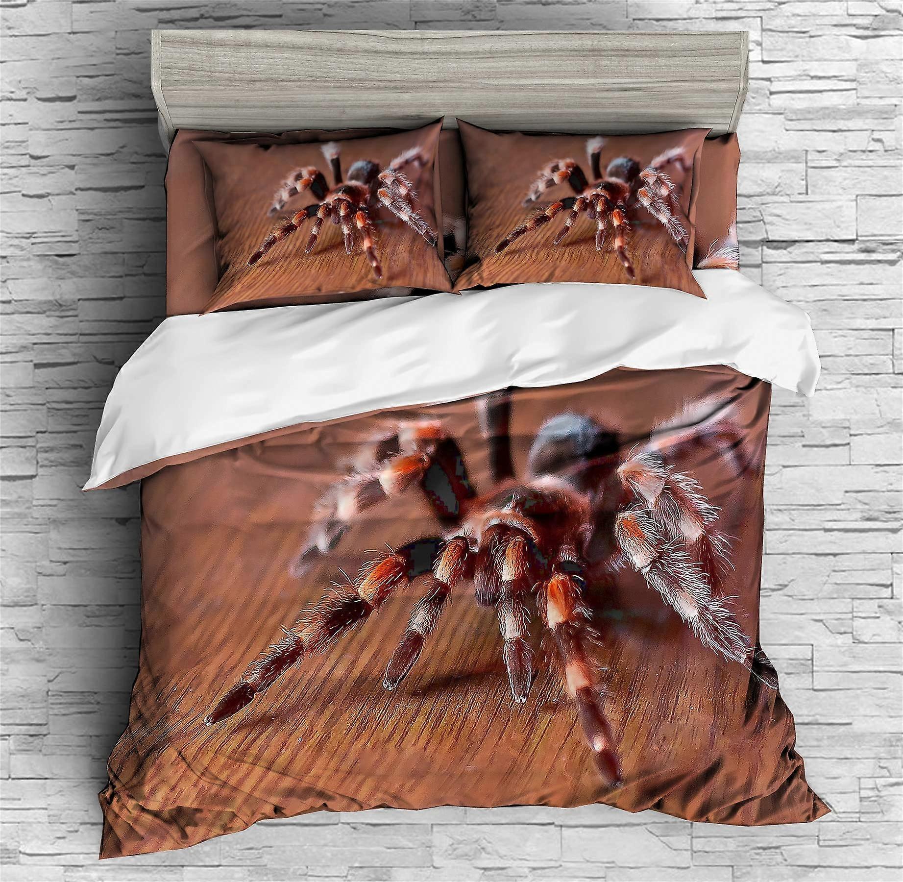 Full Size Spider Bedding Set 4PCS Tarantula Comforter with Fitted Sheet, EyeCatching Design and Soft Microfiber Comfort