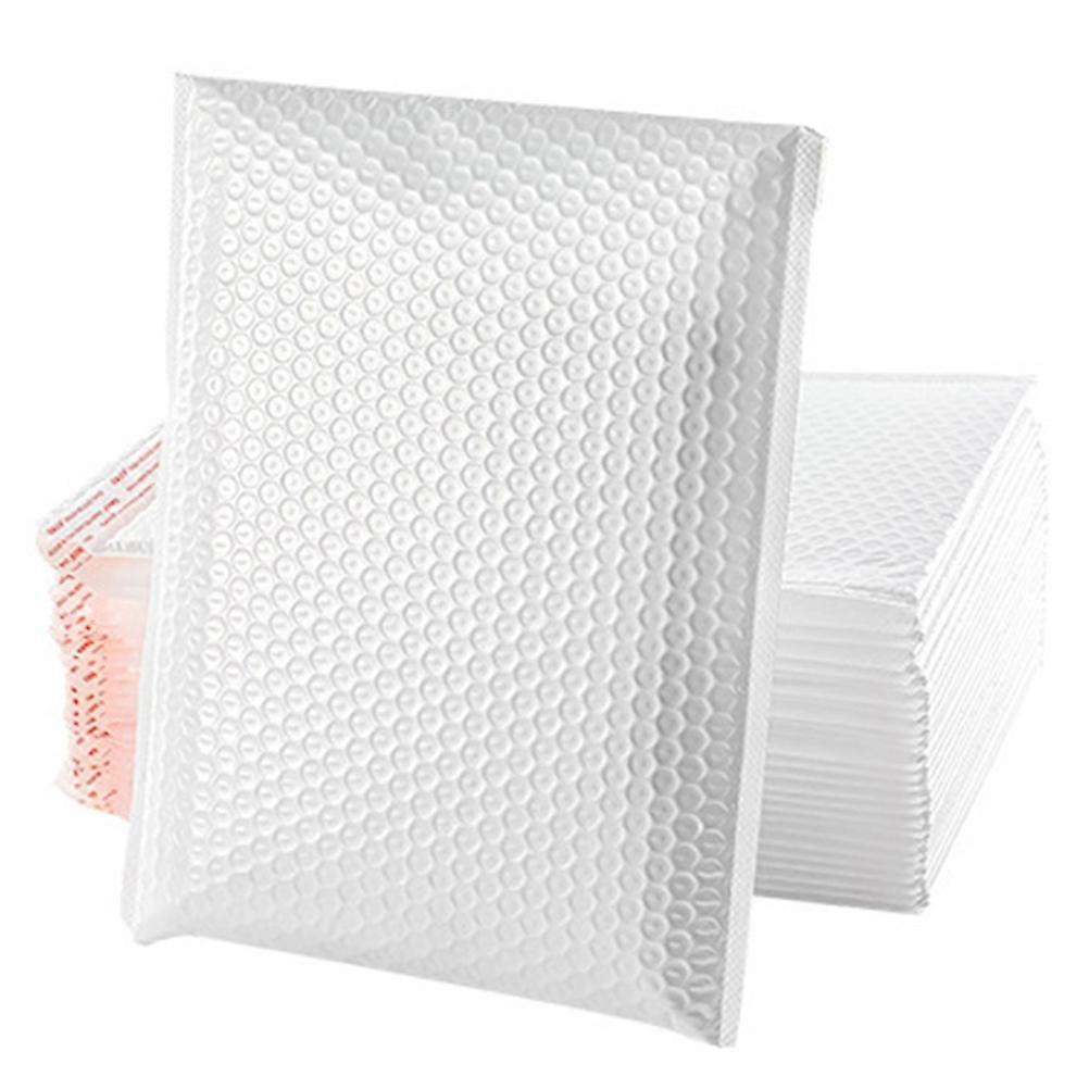 Pearlescent Bubble Mailers White Pe Bubble Mailers for Storage Use 50Pcs