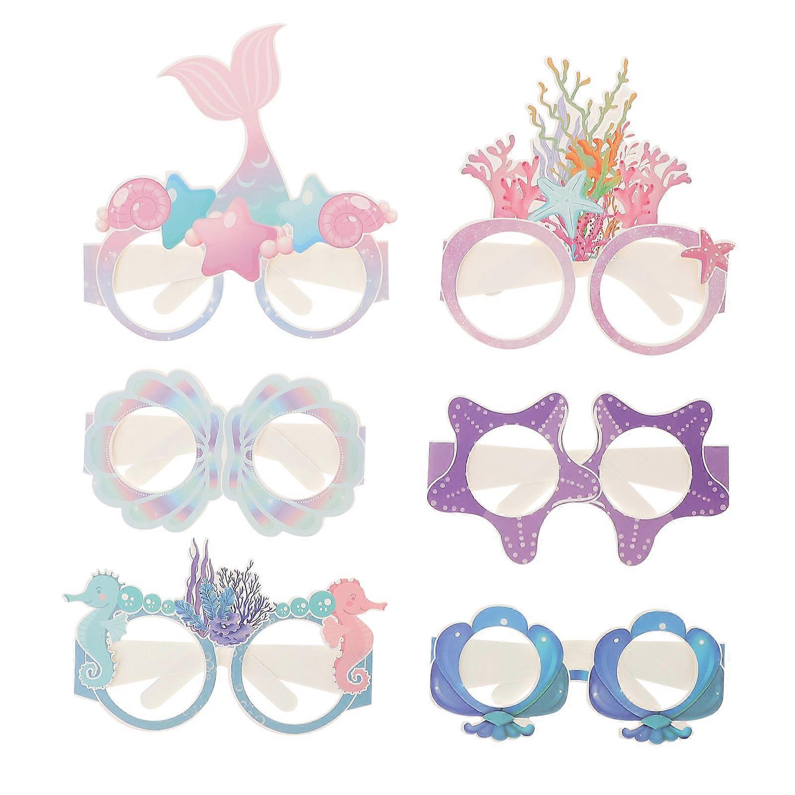 Paper Eyeglasses for Fun 12Pcs Ocean Theme Party Props