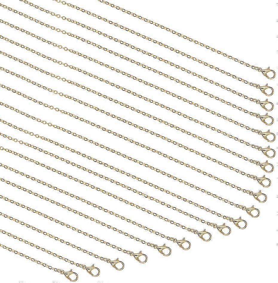 Brass Cable Chains Necklace Making Golden 23.6 inch(60cm) 20pcs/set
