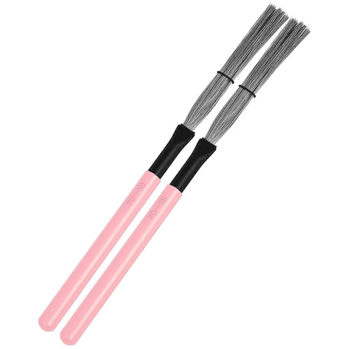 Maple Handle Drum Wire Brushes for Jazz Percussion with Flexible Tips and Comfortable Grip