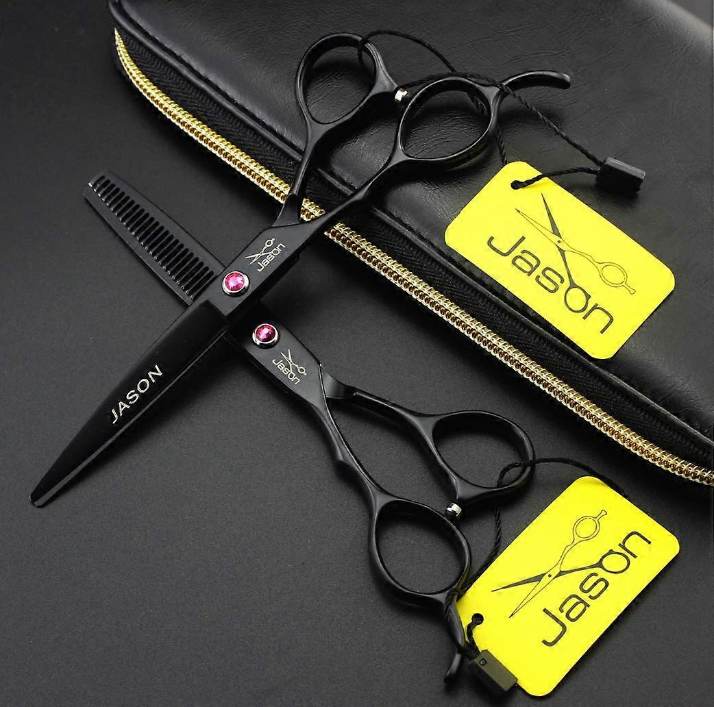 LeftHanded Hair Cutting Scissors 5.5 inch Set with Razor Sharp Blades and Ergonomic Handle