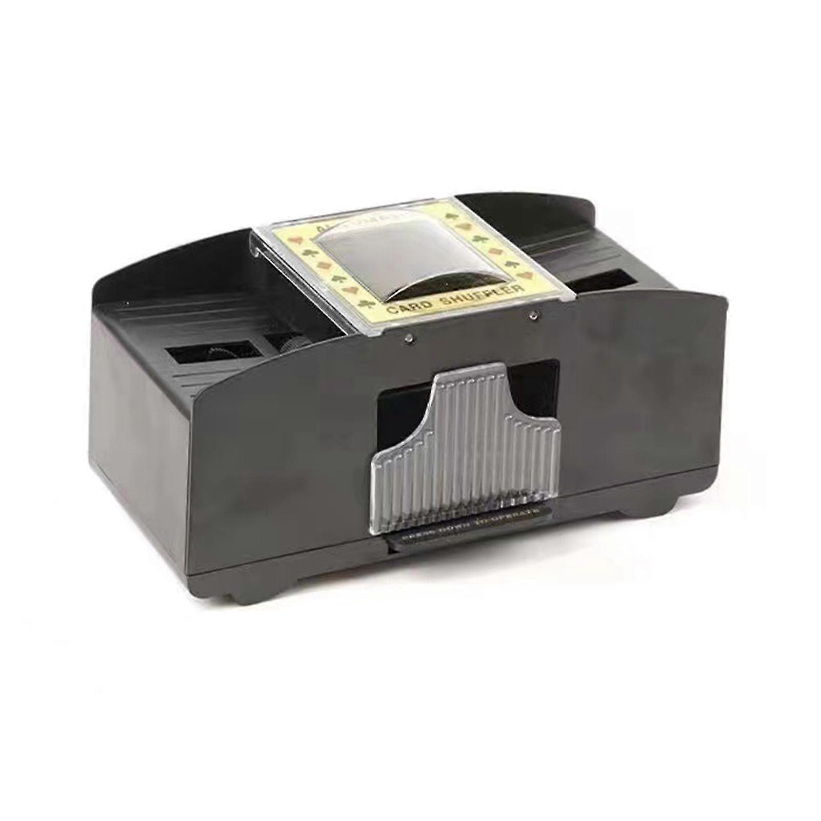 2-Decks/4-Decks Automatic Card Shuffler Easy Using Shuffling Device for Camping Trips