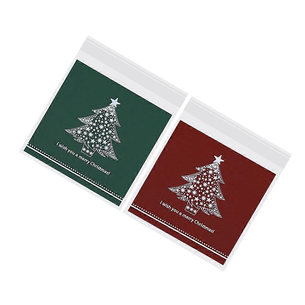 Christmas Tree Candy Bag Disposable Biscuit Wrapper for Storage 200Pcs