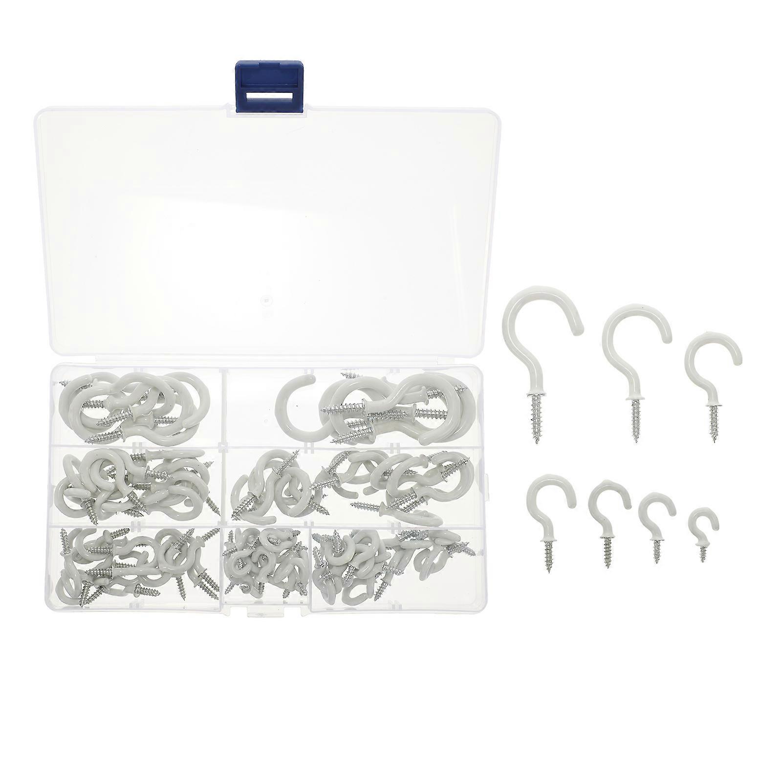 Storage Hook Hanger Question Mark Shape Hook for Hanging Use 100Pcs White Hooks