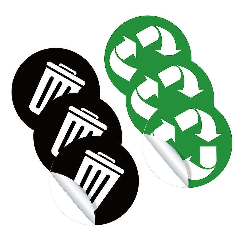 Trash Can Decals PVC Garbage Can Decals for Decoration 3Sets