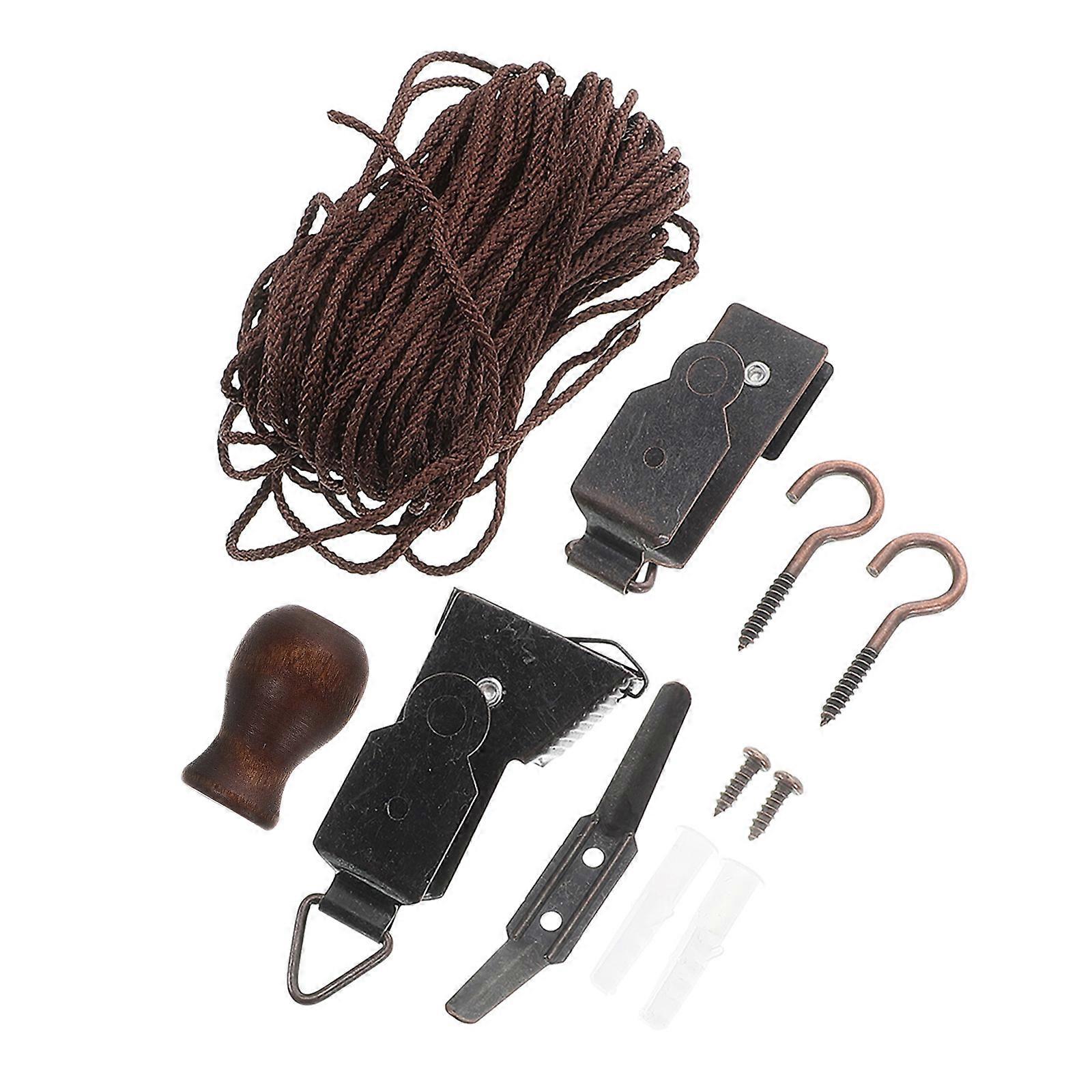 Curtain Repairing Parts Window Blinds Components Indoor Use Rectangular Polyester Metal 1 Set