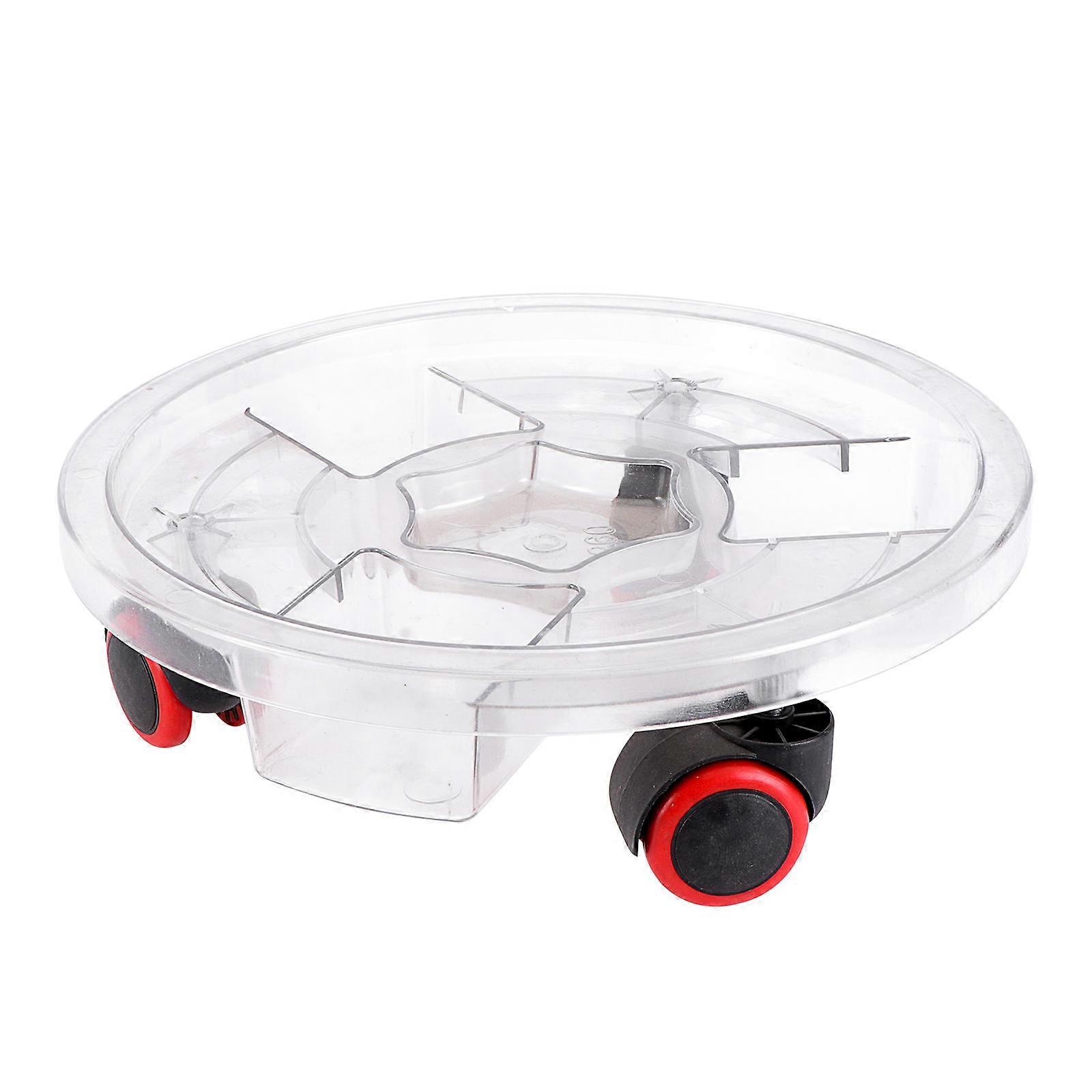 Potted Stand Rack Transparent Base for Moving 3Pcs Flowerpot Tray