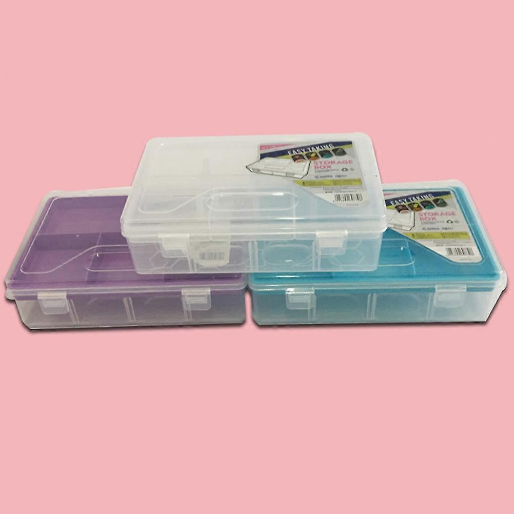 Office Pen Box Transparent Double-Deck Storage for Tools