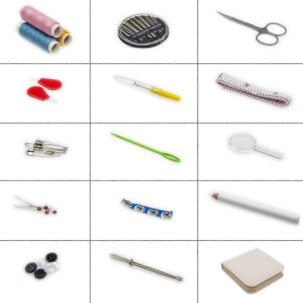 Needlework Box Portable Sewing Kit with 1Set Travel Needle Thread