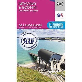 Newquay & Bodmin: Camelford & St Austell (OS Landranger Active Map)