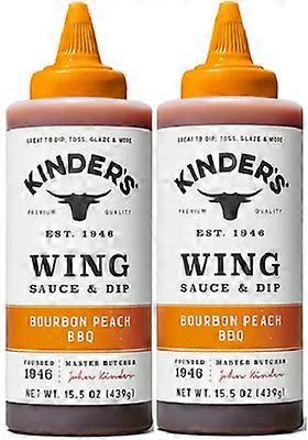 Kinder's Wing Sauce & Dip Bourbon Peach BBQ 2 Pack