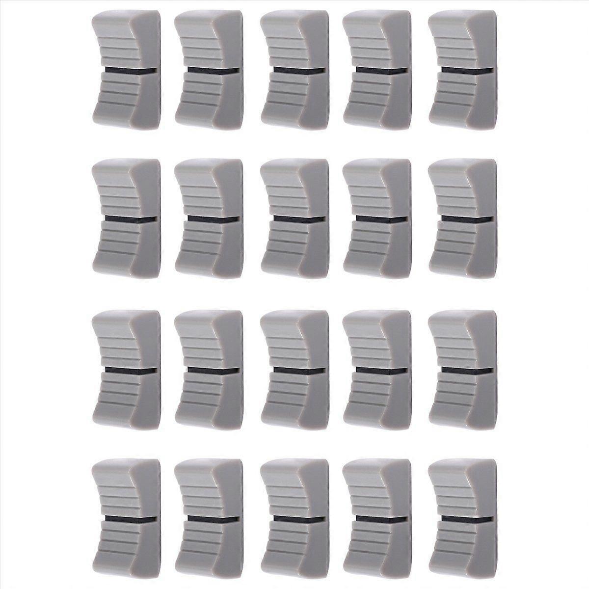 20Pcs Console Mixer Slider Fader Knobs for Potentiometer Gray Knob