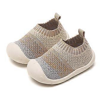 Babyschuhe für Jungen und Mädchen, atmungsaktive Sneaker, Kleinkinderschuhe mit nicht weicher Sohle, für drinnen und draußen, erste Lauflernschuhe für Babys (6-9 Monate)