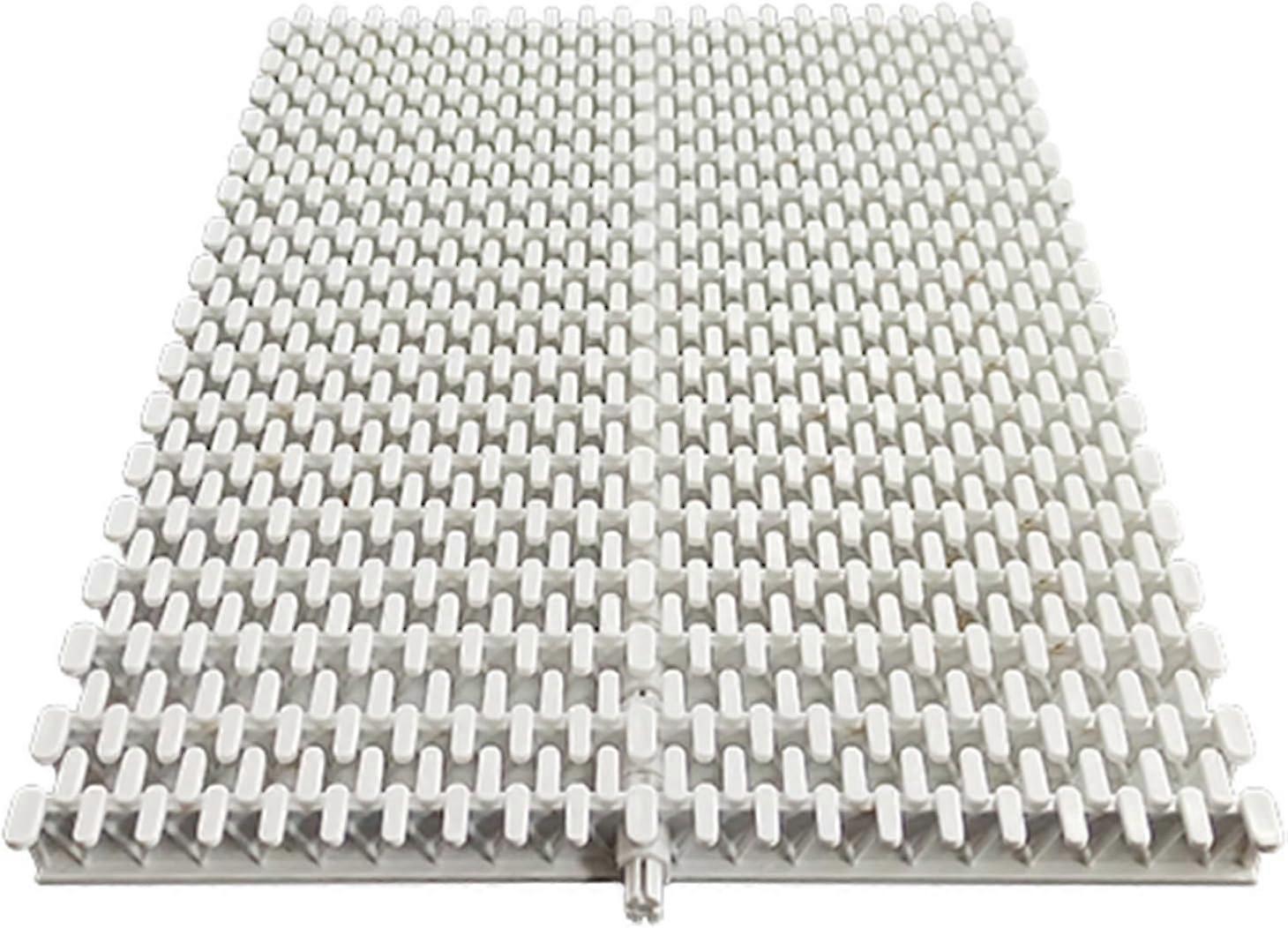 Swimming Pool Drain Grate White Plastic Rectangular Panel 30x100cm NonSlip Overflow Cover