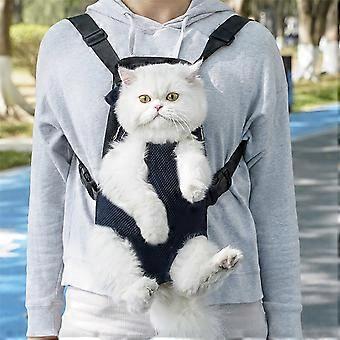 Pet Carrier Shoulder Bag with Safety Belt, Legs-Out Design for Small/Medium Pets – Compatible with Travel, Hiking, Camping