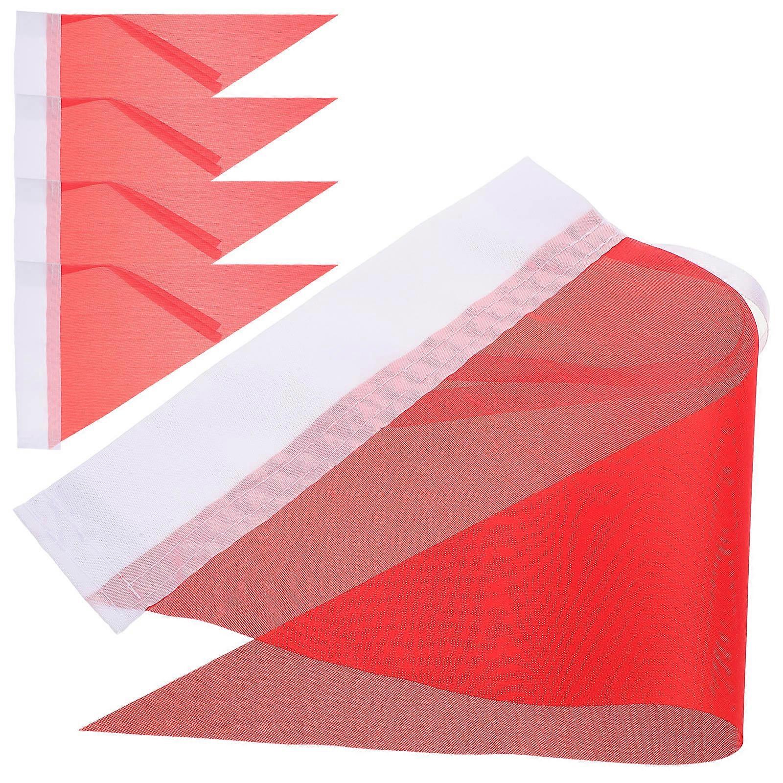Tour Guide Flag Triangle Polyester for Outdoor Use 5Pcs Red Handheld Visibility