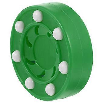 Rollerhockeypuck voor trainingsdoeleinden, 1 stuk, groen, duurzaam PP-materiaal.