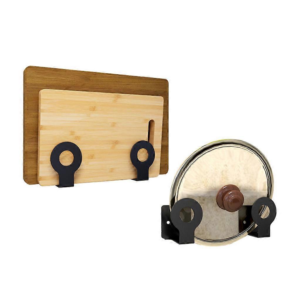 Wall Mounted Rack Kitchen Storage Holder for Storage 1Pair Hooks